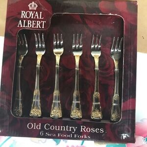 Old Country Rose Seafood Forks